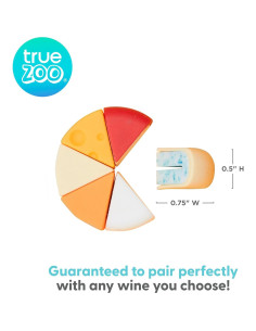 Marcadores de Bebida True Zoo Set de 6 Queso Silicona Multicolor 2