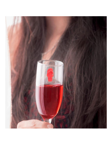 Marcadores de copas de vino HEMOTON 9 piezas silicona zapatilla