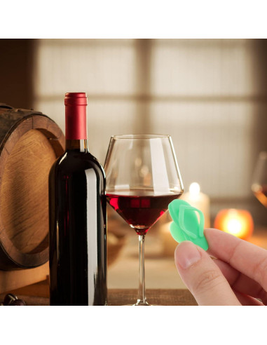 Marcadores de copas de vino HEMOTON 9 piezas silicona zapatilla