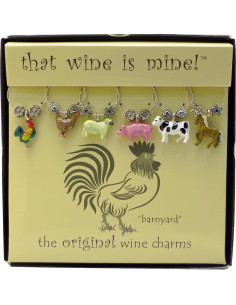 Conjunto 6 Encantos de Vino Granja Cosas de Vino WT-1439P 2