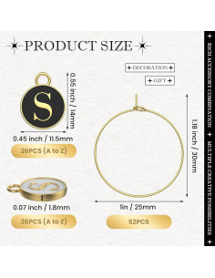 Encantos para Copas de Vino MARRTEUM - 52 Anillos y Cuentas 2