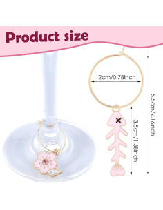 Hicarer 31 Set Encantos para Copas de Vino - Marcadores Divertidos 2