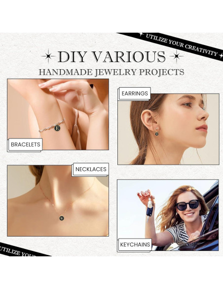 Encantos para Copas de Vino MARRTEUM - 52 Anillos y Cuentas