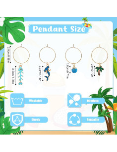 25 Encantos para Copas de Vino Megitzuu - Marcadores de Aleación 2