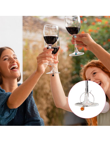 24 Charm para Copas de Vino Thinp - Marcadores de Verano