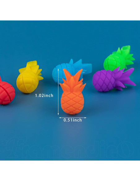 12 Marcadores de Bebida de Piña Silicona Framendino