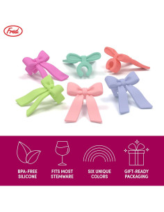 Set de 6 Marcadores de Bebida en Silicona Fred Tie One On 2