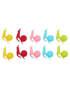 Soporte para Bolsas de Té Colorido Zqzeen - 10 Piezas Silicona