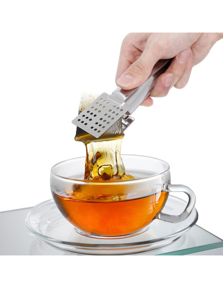 Exprimidor de Bolsas de Té Luxshiny 14cm Acero Inoxidable