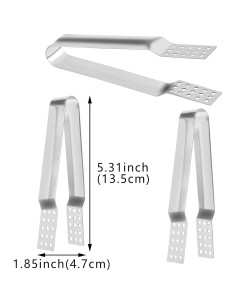 Paquete de 4 Pinzas de Té Acero Inoxidable Thinslimer Antideslizantes 2