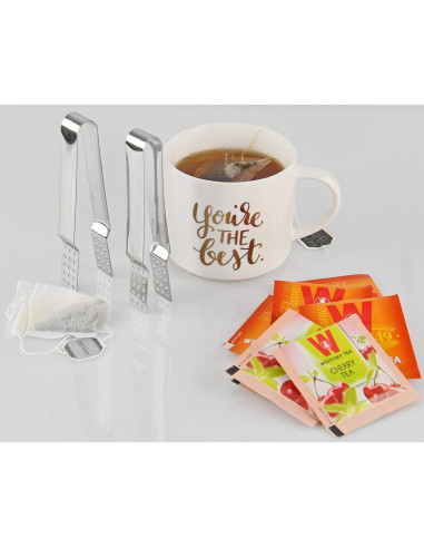 Set de 2 Exprimidores de Bolsitas de Té Home-X Acero Inoxidable