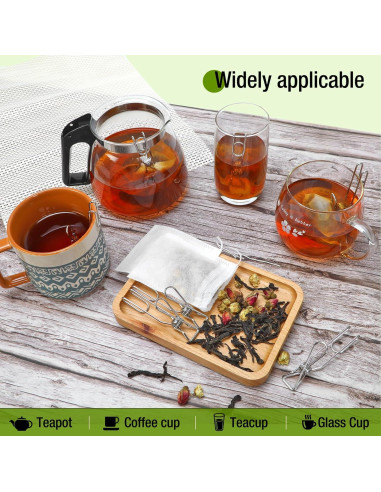 Clips para Bolsas de Té HOUSE AGAIN - Acero Inoxidable 10 Pzas