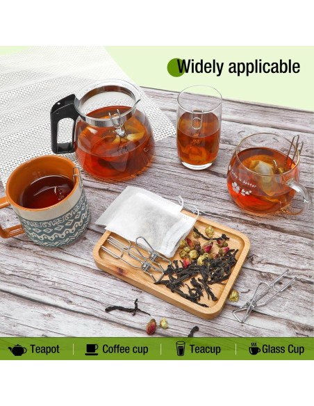 Clips para Bolsas de Té HOUSE AGAIN - Acero Inoxidable 10 Pzas