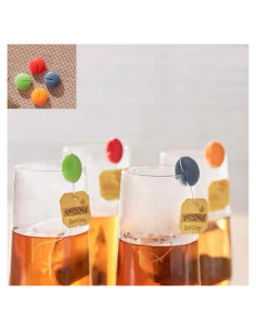 8 Soportes de Bolsa de Té de Silicona Biterplaza Multicolor