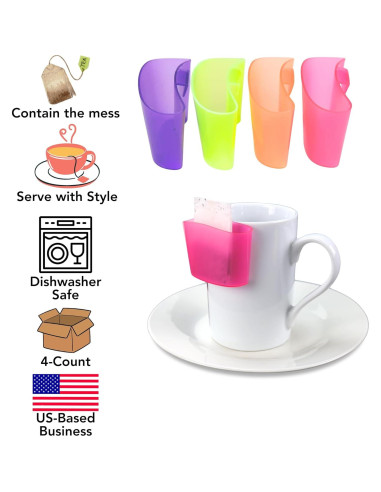 Soporte para Bolsa de Té en Taza Iconikal 4-Pack Multicolor