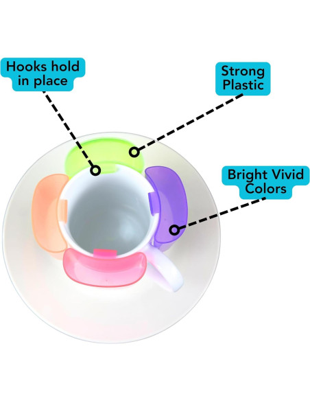 Soporte para Bolsa de Té en Taza Iconikal 4-Pack Multicolor