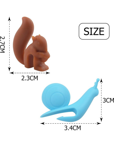 10 Soportes de Bolsa de Té Silicona Aylifu Multicolor Fiesta