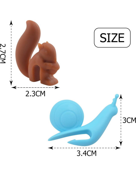 10 Soportes de Bolsa de Té Silicona Aylifu Multicolor Fiesta