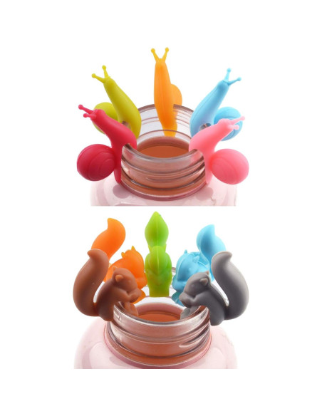 10 Soportes de Bolsa de Té Silicona Aylifu Multicolor Fiesta