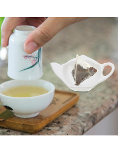Soporte de Bolsa de Té Cerámica DOITOOL 2 Piezas Tetera 2