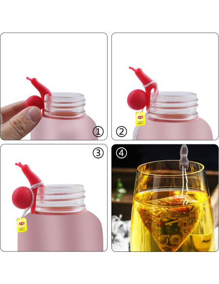 10 Soportes de Bolsa de Té Silicona Aylifu Multicolor Fiesta