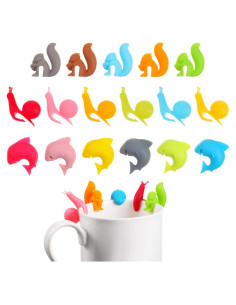 Soportes para Bolsas de Té Boao - 36 Piezas Silicona Colorida