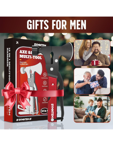 Hacha Multiherramienta SYMNTEM 15 en 1 Compacta Roja
