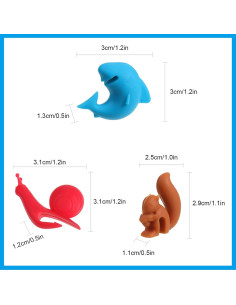 Soportes para Bolsas de Té Boao - 36 Piezas Silicona Colorida 2