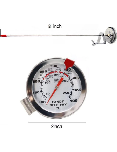 Termómetro de Aceite y Caramelos hhnan con Clip 20.32 cm