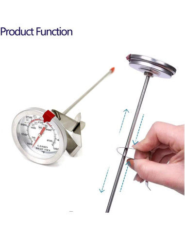 Termómetro de Aceite y Caramelos hhnan con Clip 20.32 cm