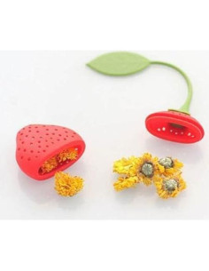 Colador de Té en Silicona Rojo ZhangyiHot - Infusor Caracol 2
