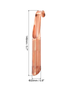 Infusor de Té de Acero Inoxidable uxcell Oro Rosa 146mm 2