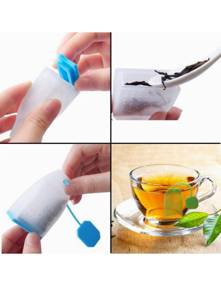 Infusores de Té de Silicona Dwwffer - Paquete de 4 Colores