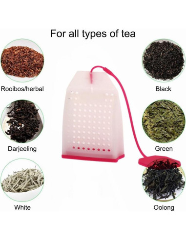 Infusores de Té de Silicona Dwwffer - Paquete de 4 Colores
