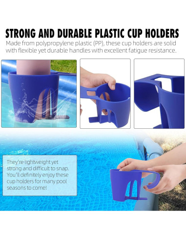 Soportes para vasos TonGass para piscinas elevadas - Azul