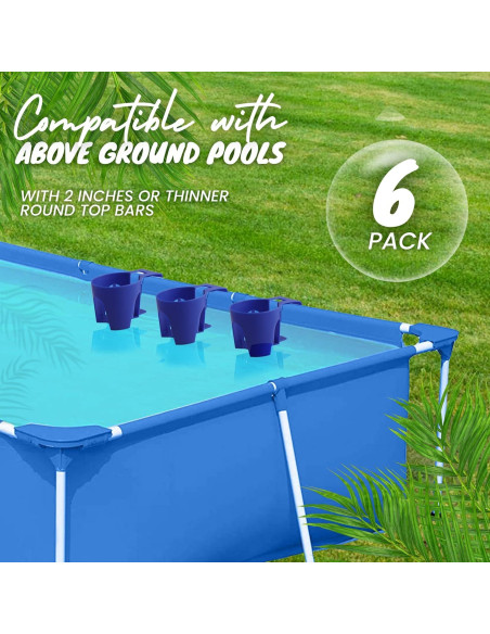 Soportes para vasos TonGass para piscinas elevadas - Azul