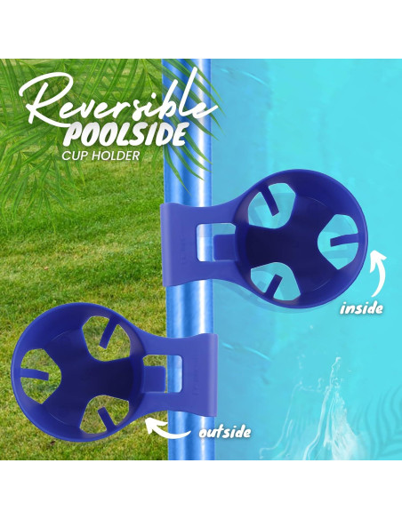 Soportes para vasos TonGass para piscinas elevadas - Azul