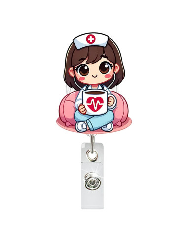 Carrete de Insignia de Enfermera Corazón Genérico 4.5 cm