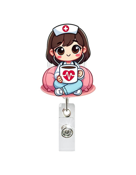 Carrete de Insignia de Enfermera Corazón Genérico 4.5 cm