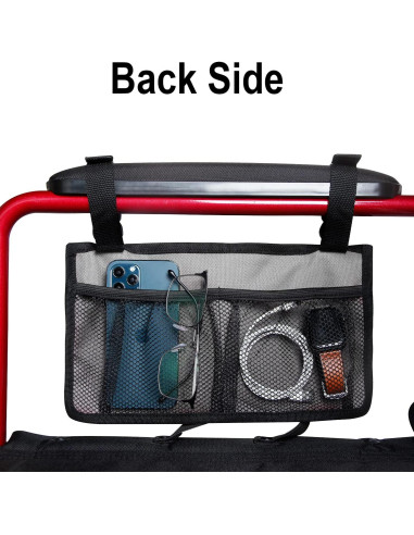 Bolsa Lateral para Silla de Ruedas HSGEZUOQI Gris Impermeable