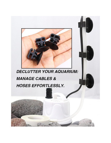20 Piezas Clip de Ventosa para Acuario MP2 MINGPIN 2.8cm