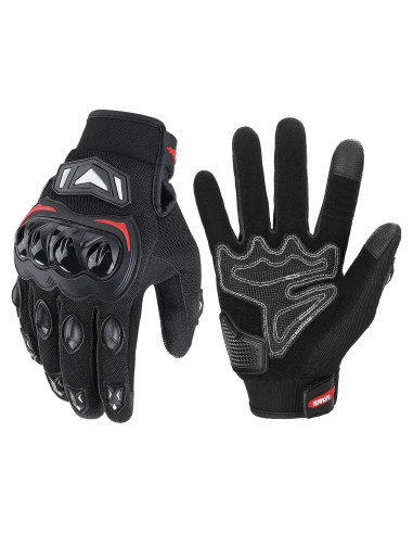 Guantes de Motocicleta KEMIMOTO L Transpirables Negro