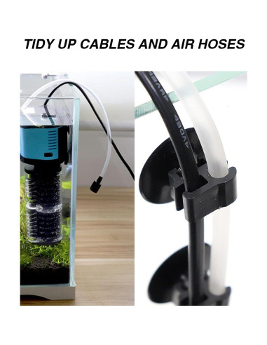 20 Piezas Clip de Ventosa para Acuario MP2 MINGPIN 2.8cm