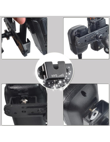 Soporte de Ventosa HYS para Micrófono de Radio 9 cm