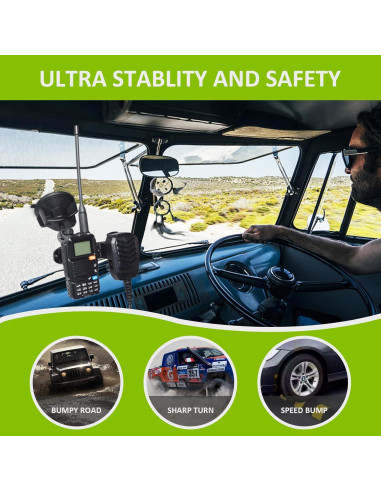 Soporte de Ventosa HYS para Micrófono de Radio 9 cm