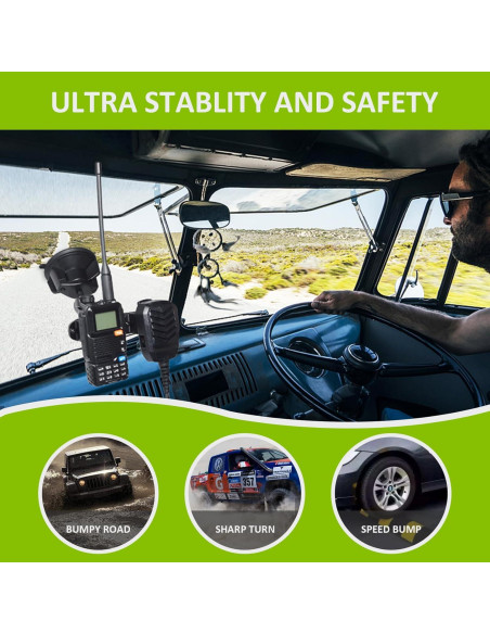 Soporte de Ventosa HYS para Micrófono de Radio 9 cm