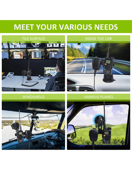 Soporte de Ventosa HYS para Micrófono de Radio 9 cm