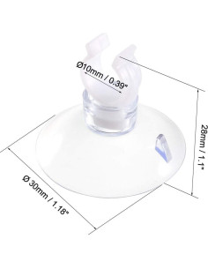 Clips de Ventosa para Tubos de Aire Acuario uxcell 10mm 20Pcs 2