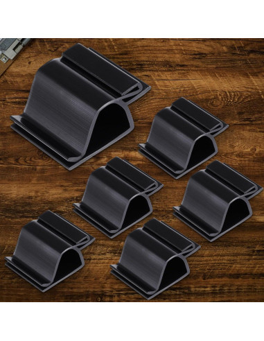 20 Soportes de Plástico Negro Reutilizables Teenyyou para Etiquetas