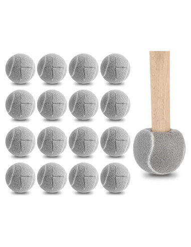 Cubiertas de Pelotas de Tenis Macarrie 16 Piezas 6.4 cm Gris